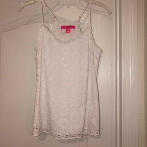 Lilly Pulitzer White Floral Tank